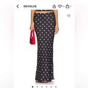 Runaway the label Black Polka Dot Maxi Skirt